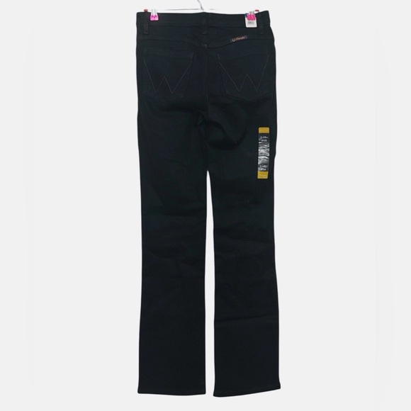 Wrangler Willow Mid Rise Boot Cut Ultimate Riding Jeans Black Womens Size 31x34 - Picture 8 of 11